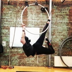 sarah gage aerial hoop circus performer surrey showcase